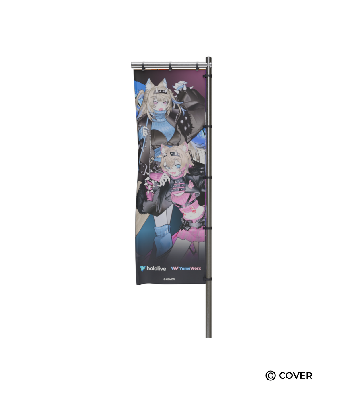 Fuwawa & Mococo Abyssgard Nobori Flag
